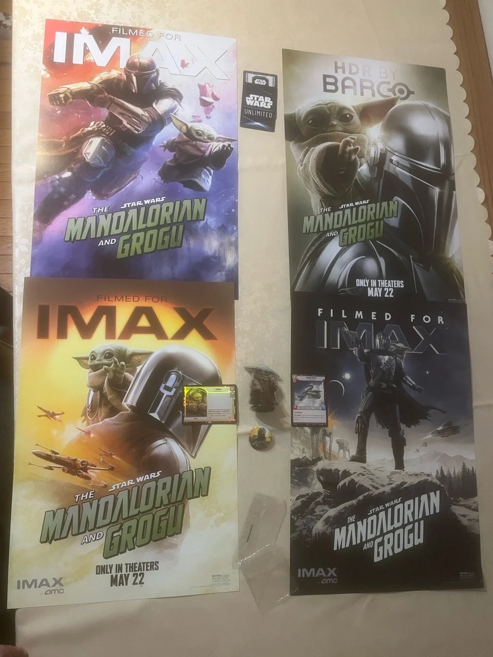 Mandalorian & Grogu Star Wars BUNDLE Movie Posters, Button, Stand, Cards - Picture 1 of 15
